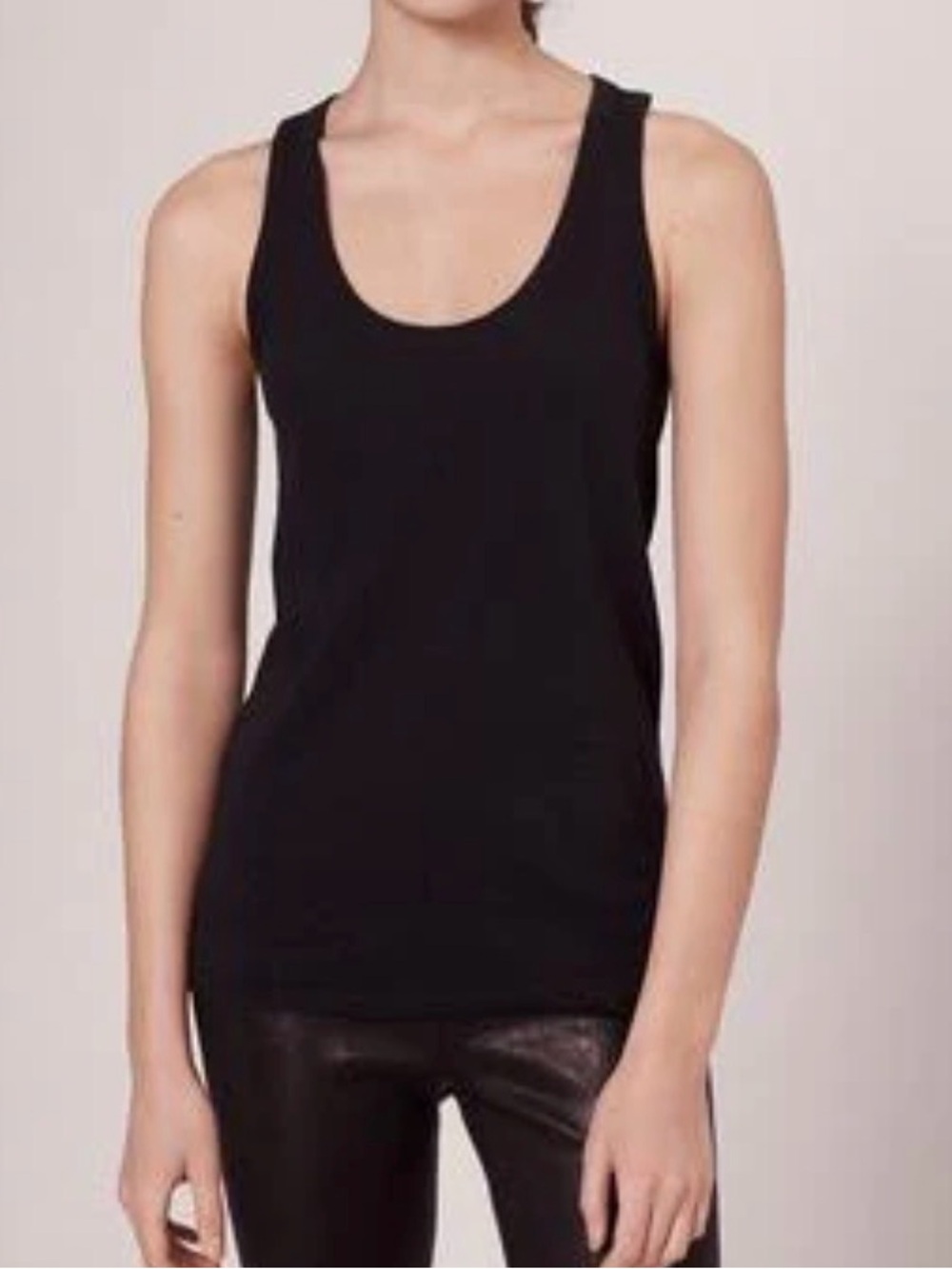 Rag & Bone Pima cotton black tank, XS